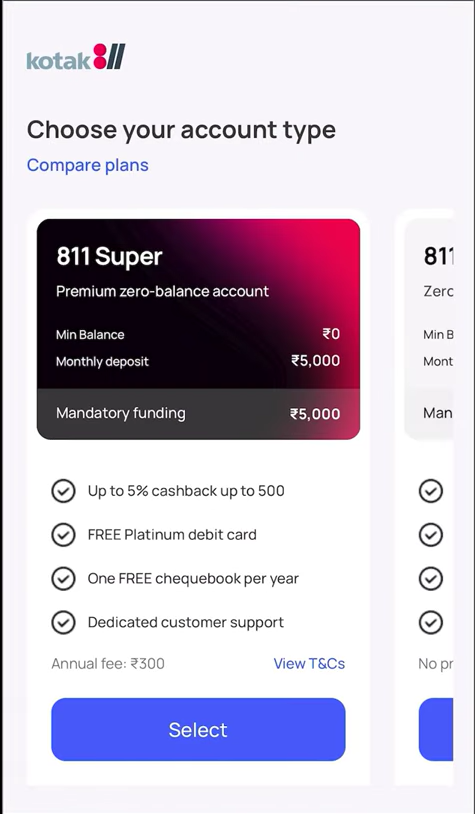 kotak 811 account types super image