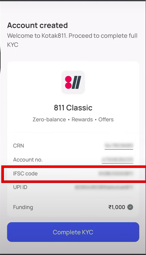 kotak 811 ac opened interface image