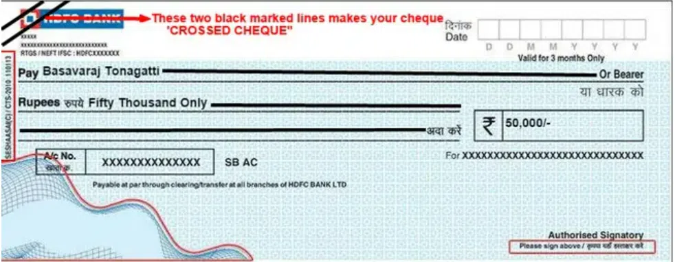 crossed cheque